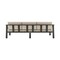 Armen Living Nofi 4 piece Outdoor Patio Set in Charcoal Finish with Taupe Cushions and Teak Wood SETODNOBE - alternate 8